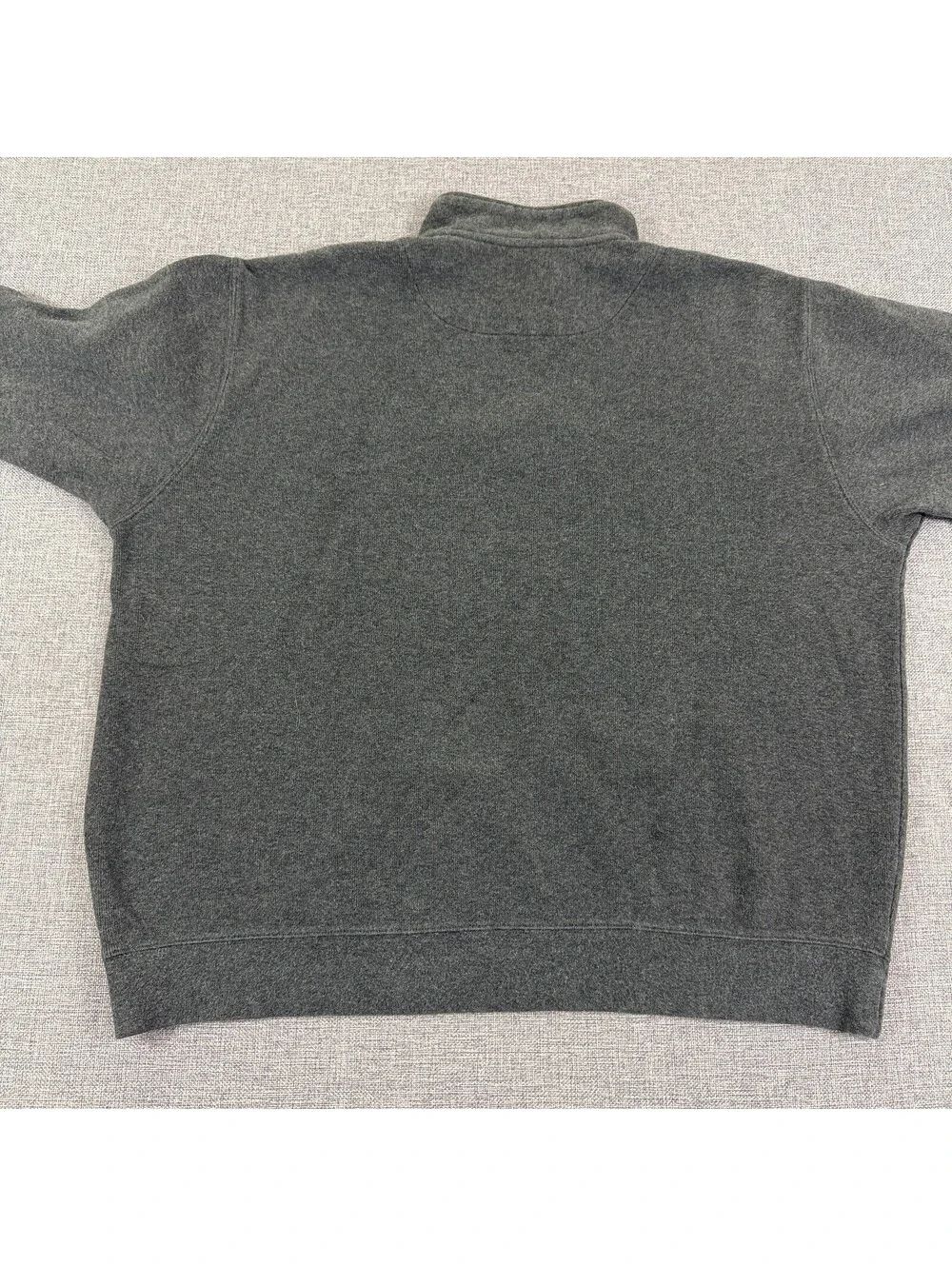 Orvis Mens XL Gray 1/4 Zip Pullover Sweatshirt Cotton Mock Neck